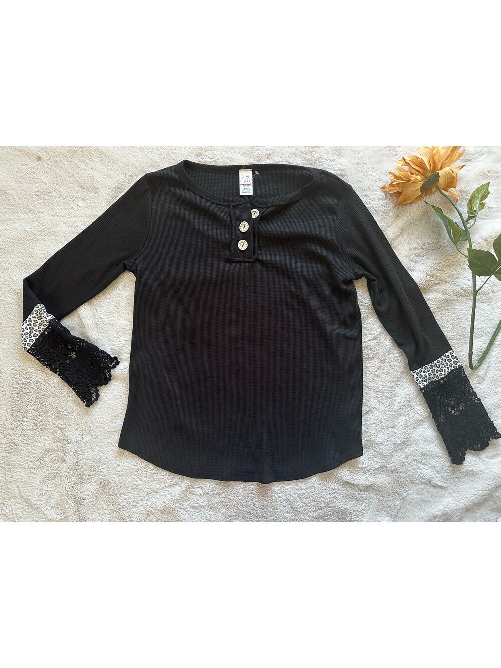 Ray Waffle Knit LS Shirt Size Small NWOT